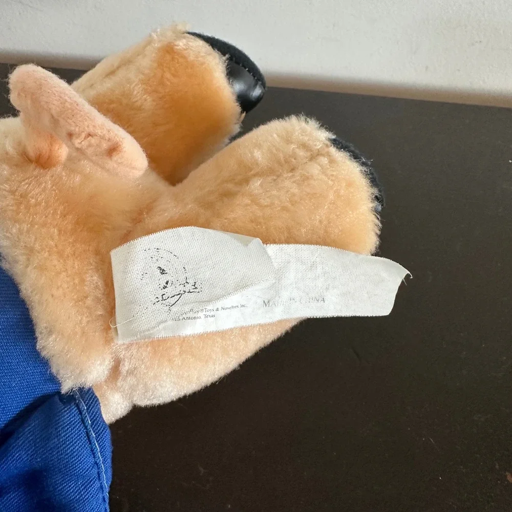 Vintage 1997 Looney Tunes Porky Pig Plush 9 inch ACE Play-By-Play Blue Jacket